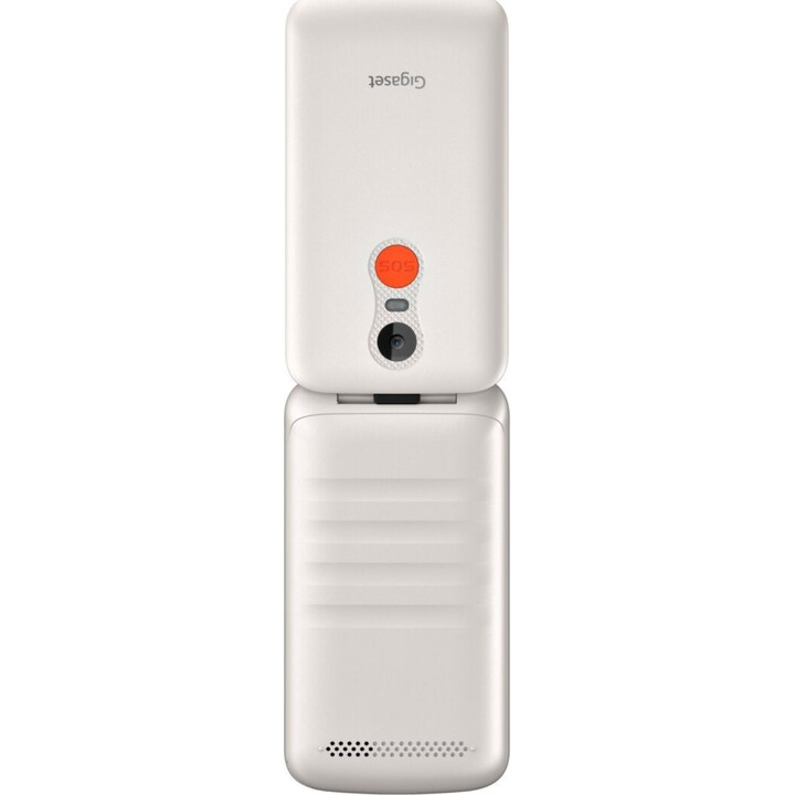 Téléphone Gigaset GL595 blanc pour seniors, écran de 7,11 cm (2,8"), poids de 114 g