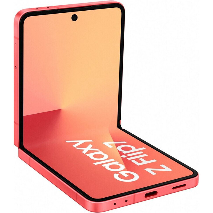 Samsung Galaxy Z Flip7 5G, 12GB 256GB, AI Phone, Large Cover Screen, 50MP Camera, 4300mAh, Coral Red