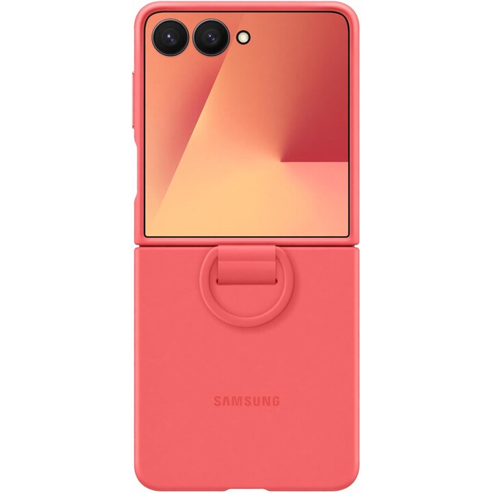 Samsung F766 Z Flip 7 Silikonringhülle Rot EF-PF766TR