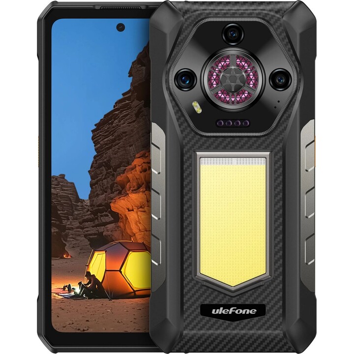 ULEFONE ARMOR 30, 12 GB+512 GB, Visão noturna, IP68/IP69K, 6,95 polegadas Android 15 Helio G100 Octa Core, NFC, OTG, Preto