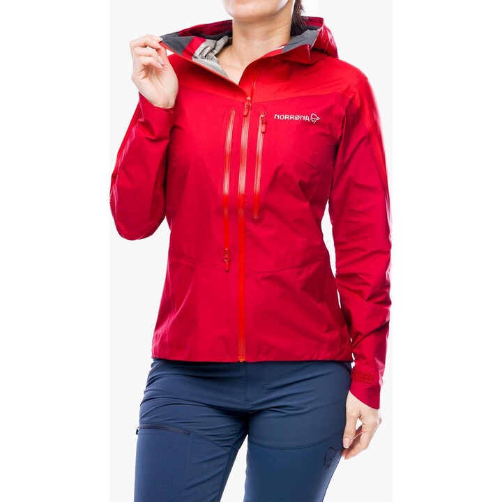 Veste Norrona Falketind GORE-TEX Paclite pour femme - Rouge bouffon/Rouge véritable