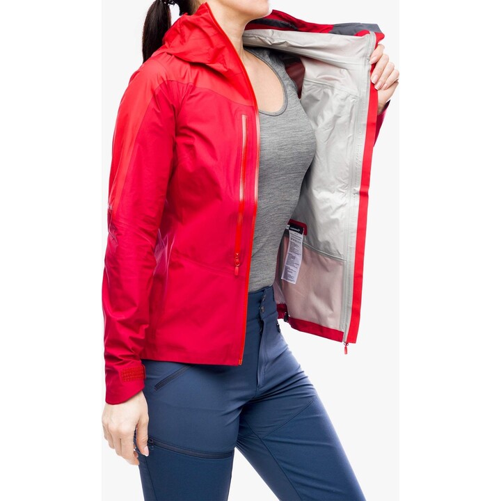 Chaqueta Norrona Falketind GORE-TEX Paclite para mujer - Rojo bufón/Rojo auténtico