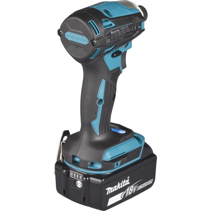 Compact and lightweight impact wrench with a 1/4-inch hex drive