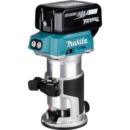 Makita DRT50Z, 18V LXT Cordless Router, Woodworking and Finishing Design, Teal