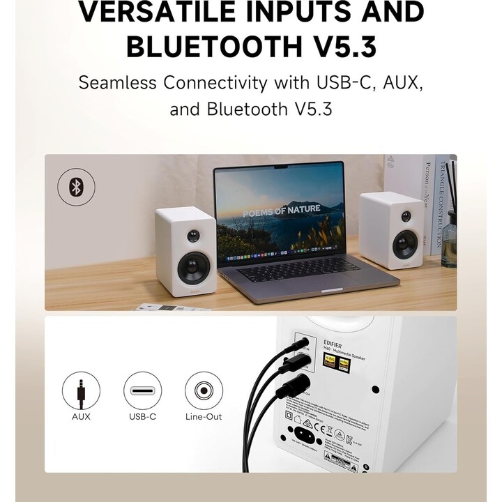 Edifier M60 2.0 Bluetooth Blanco