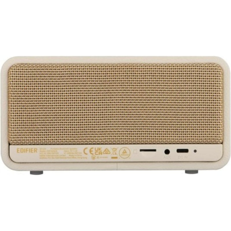 Edifier MP230, alto-falante Bluetooth retro portátil, sem fio, Bluetooth, Reprodução de Cartão Micro SD Aux, Branco