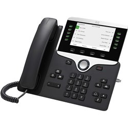 Cisco 8841 IP Phone, com fio, montável na parede, 5 linhas, cinza