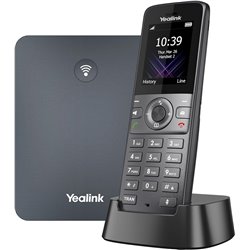 Yealink W74P, téléphone sans fil professionnel, 10 comptes VoIP, affichage TFT 1,8 (4,5 cm), noir