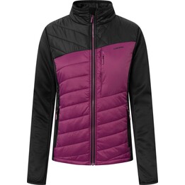 Chaqueta híbrida Viking Blast Primaloft para mujer, color negro/fucsia M