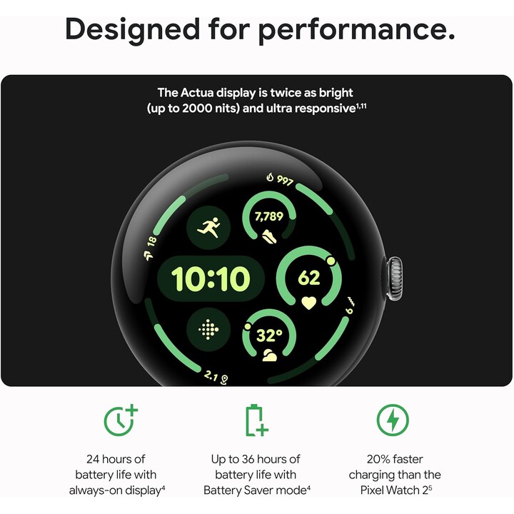 Google Pixel Watch 3 45 mm WiFi Hazel Vert