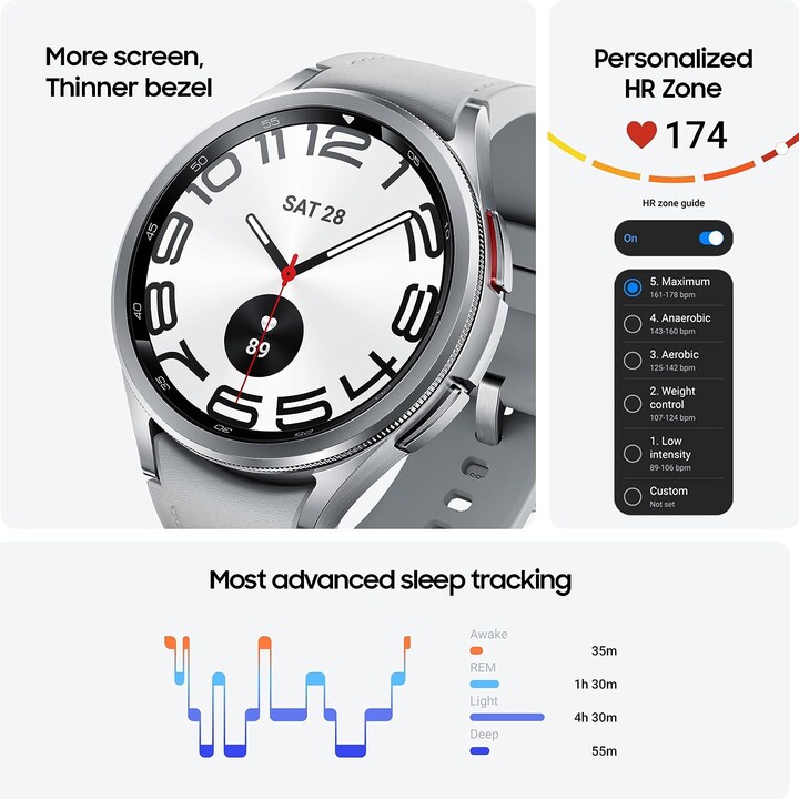 Montre Samsung Galaxy Watch 6 Classic R955 43 mm LTE Région Ouest - Argent