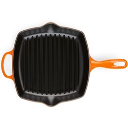 Le Creuset quadratische Pfanne aus Gusseisen, Ofen orangefarben, 26 cm