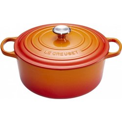 Le Creuset Signature Round Roaster, 26 cm, Oven Orange Color