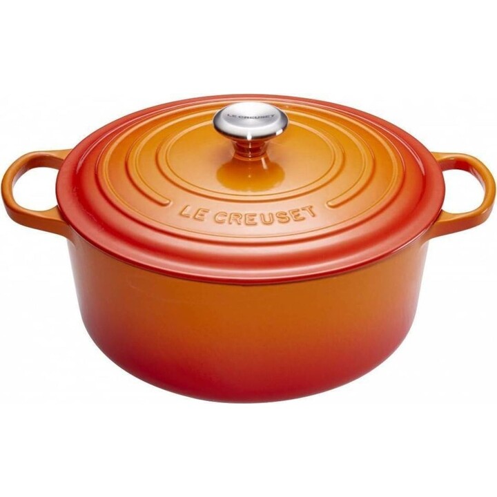 Rôtissoire ronde Le Creuset Signature, 26 cm, couleur orange four