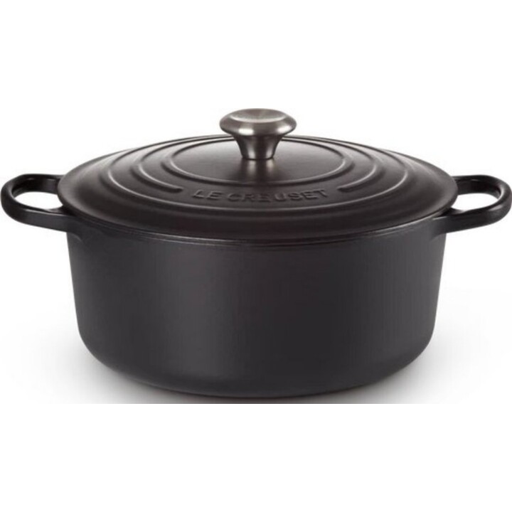 Le Creuset Signature Rostiera rotonda, 24 cm, Nero