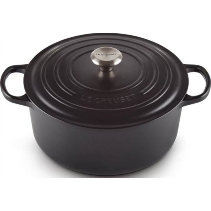 Le Creuset Signature Round Roaster, 24 cm, Black