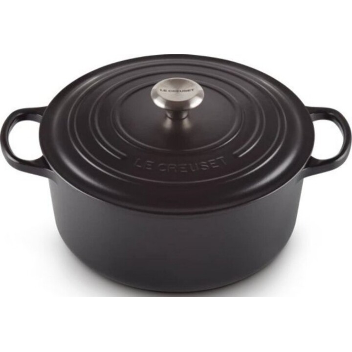 Le Creuset Signature Rostiera rotonda, 24 cm, Nero