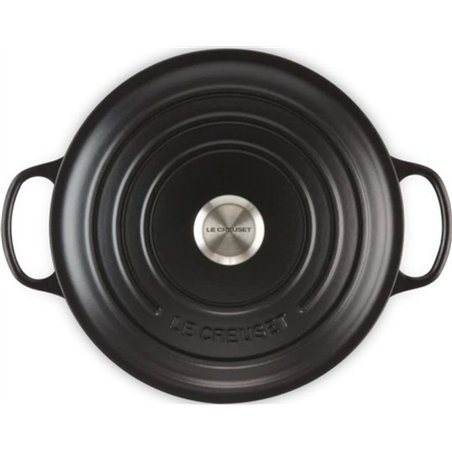 Le Creuset Signature Round Roaster, 24 cm, Black