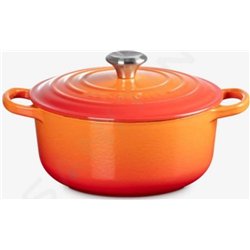 Le Creuset Signature Round Roaster, 20 cm, Oven Orange Color