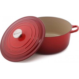 Olla redonda de hierro fundido Le Creuset Signature, 24 cm, rojo cereza