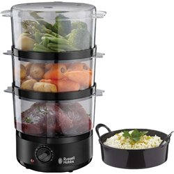Russell Hobbs Vaporera Compact Matte Black Capacidad 7 litros, Diseño Compacto