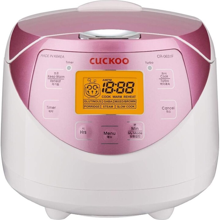 Panela de Arroz Cuckoo 1,08L Cr-0631F Sistema de aquecimento 3D Mantém quente