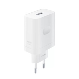 Carregador universal para dispositivos móveis Realme RMTC45W, branco, com carregamento rápido CA para ambientes internos