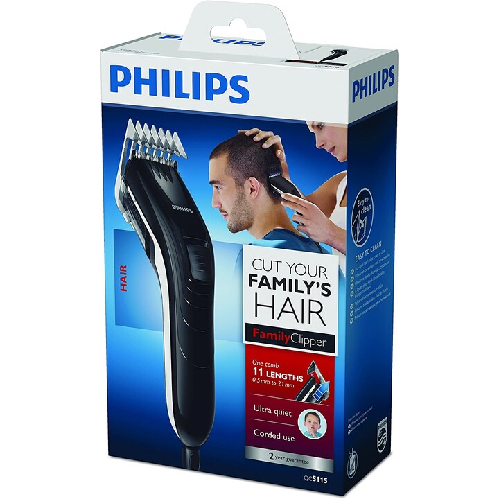 Philips Tondeuse à cheveux familiale avec lames en acier inoxydable