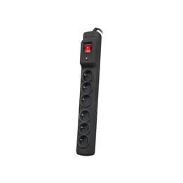 Armac Multi M6 | Power strip | surge protector, 6 sockets, 1.5m cable, black