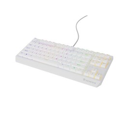 TECLADO GAMING GENESIS THOR 230 TKL US RGB MECÂNICO OUTEMU VERMELHO BRANCO HOT SWAP