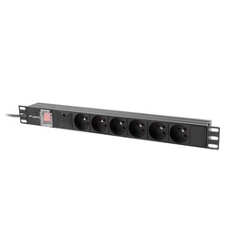 LANBERG RACK PDU STECKDOSENLEISTE 19" 1HE 10A 6X 230V PL 2M SCHWARZ C14