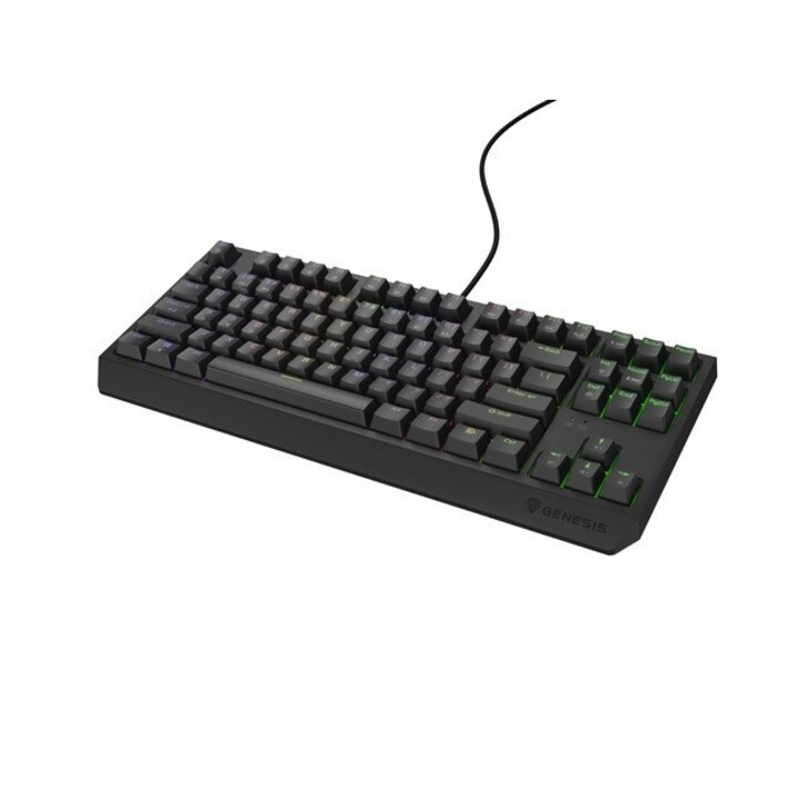 TECLADO GAMING GENESIS THOR 230 TKL US RGB MECÂNICO OUTEMU VERMELHO PRETO HOT SWAP