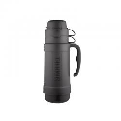 Termo de vidrio con dos tazas 1 l negro 194530 THERMOS