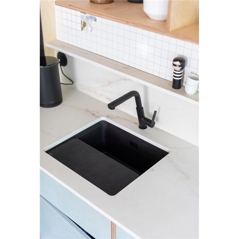 Deante Momi Fregadero de granito, 1 cubeta ZKM_N10A 500 x 450 x 230 negro