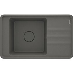 Deante Momi Granite sink, 1-bowl with drainer ZKM_T11B 820 x 500 x 229 anthracite metallic