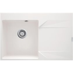 Deante Evora Granite sink, 1-bowl with drainer - right ZQJ_A11P 760 x 500 x 195 alabaster