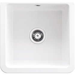 Deante Lumi Fregadero de cerámica, 1 cubeta ZCU_610B 457 x 457 x 228 blanco