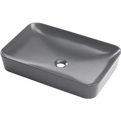 Deante Tess Lavabo cerámico, de encimera - 60x40 cm CDS_DU6S 597 x 396 x 111 x 88 antracita, titanio