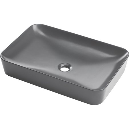 Deante Tess Lavabo cerámico, de encimera - 60x40 cm CDS_DU6S 597 x 396 x 111 x 88 antracita, titanio