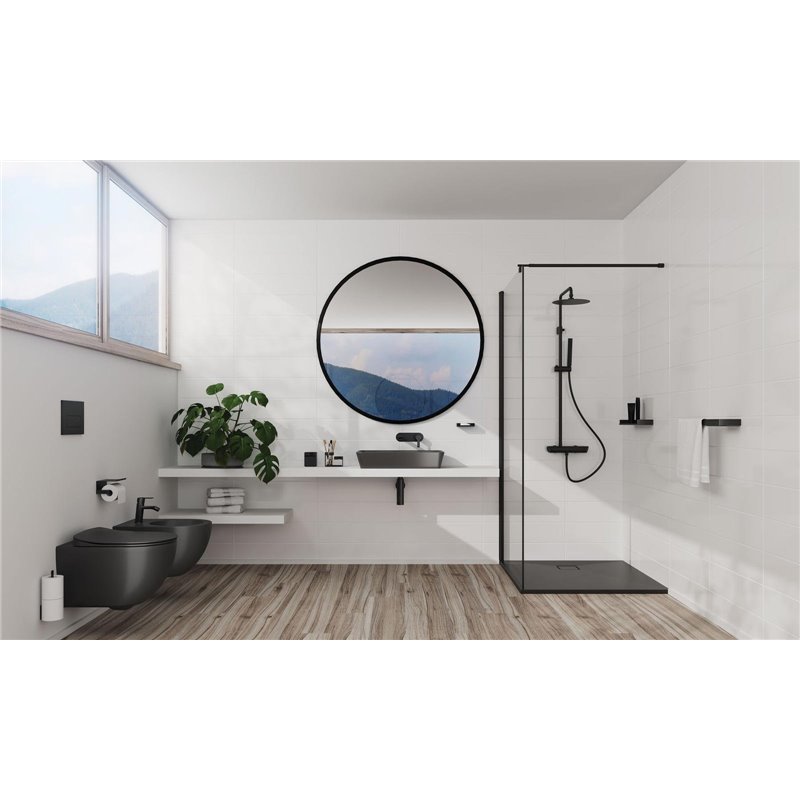 Deante Tess Keramik-Waschbecken, Aufsatz - 60x40 cm CDS_DU6S 597 x 396 x 111 x 88 Anthrazit, Titan