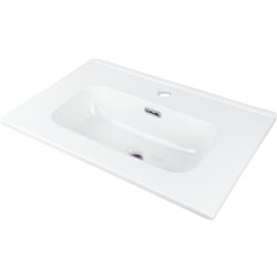 Deante Tubo Lavabo cerámico, empotrado, con repisa para grifo - 60 cm CTU_6U6M 600 x 385 x 160 blanco