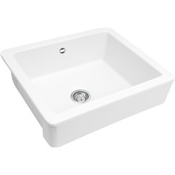 Deante Sabor Lavello in ceramica, 1 vasca, stile farmhouse ZCB_610H 615 x 485 x 200 bianco
