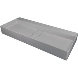 Deante Blur Lavabo en granit, à poser - avec plaque de recouvrement CQB_SU8S 800 x 400 x 120 x 76 gris métallisé