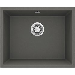 Deante Corda Granitspülbecken, 1 Becken, Unterbau ZQA_T10C 540 x 440 x 200 Anthrazit metallic