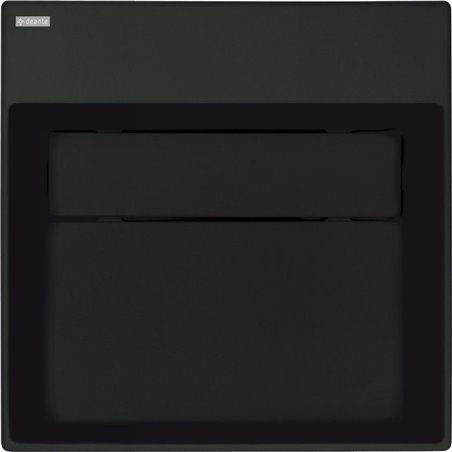 Deante Correo Lavabo de granito, de encimera, con repisa para grifo - con placa de cubierta CQR_NU4M 400 x 400 x 130 x 120 negro