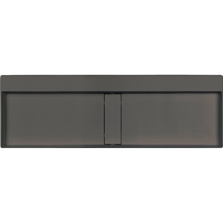 Deante Blur Lavabo de granito, de encimera - con placa de cubierta CQB_TU2S 1200 x 400 x 120 x 76 antracita metálico