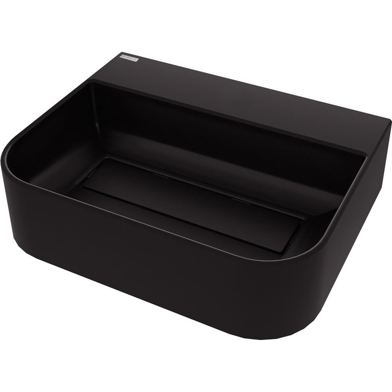 Deante Arnika Lavabo de granito, de encimera, con repisa para grifo - con placa de cubierta CQA_NU5S 505 x 405 x 135 x 121 mm ne
