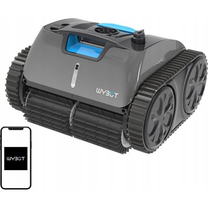 Limpiafondos WYBOT C1 Pro con tecnología sin cable para una limpieza eficaz del suelo, negro