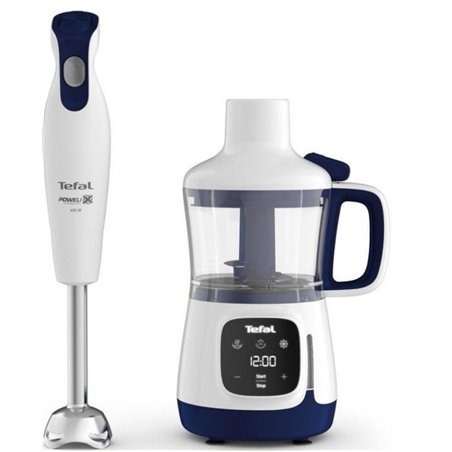 Batidora y batidora de pedestal Tefal HB55W Yummy Gourmet azul/blanco