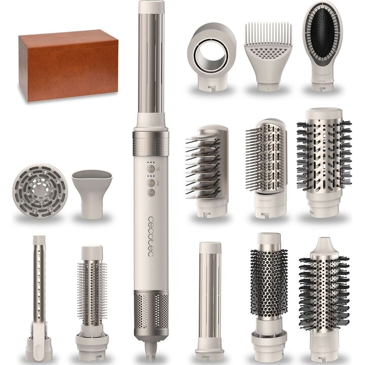 Cecotec Bamba Ceramiccare 14-in-1 Airglam Champagne Multifunction Hair Styler